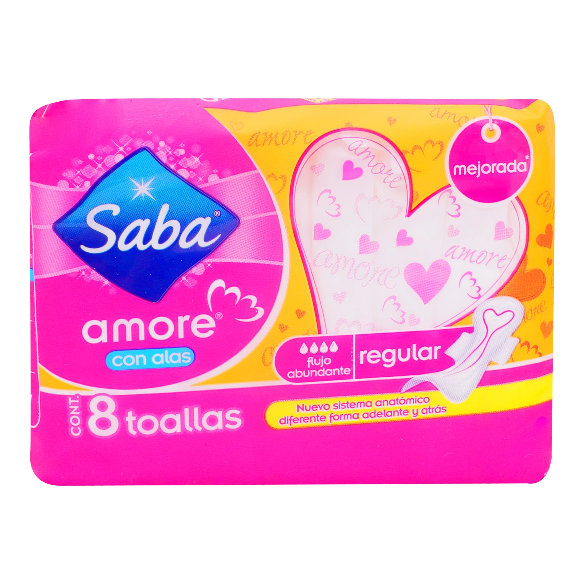 Toalla Saba Amore regular con alas 8 pz
