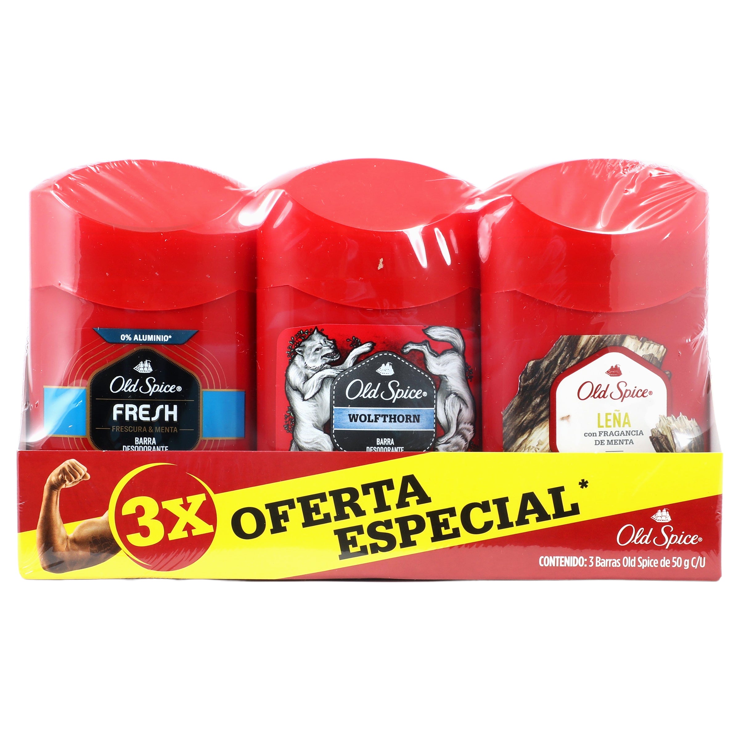 Desodorante Old spice barra mix 3 pack 50 gr