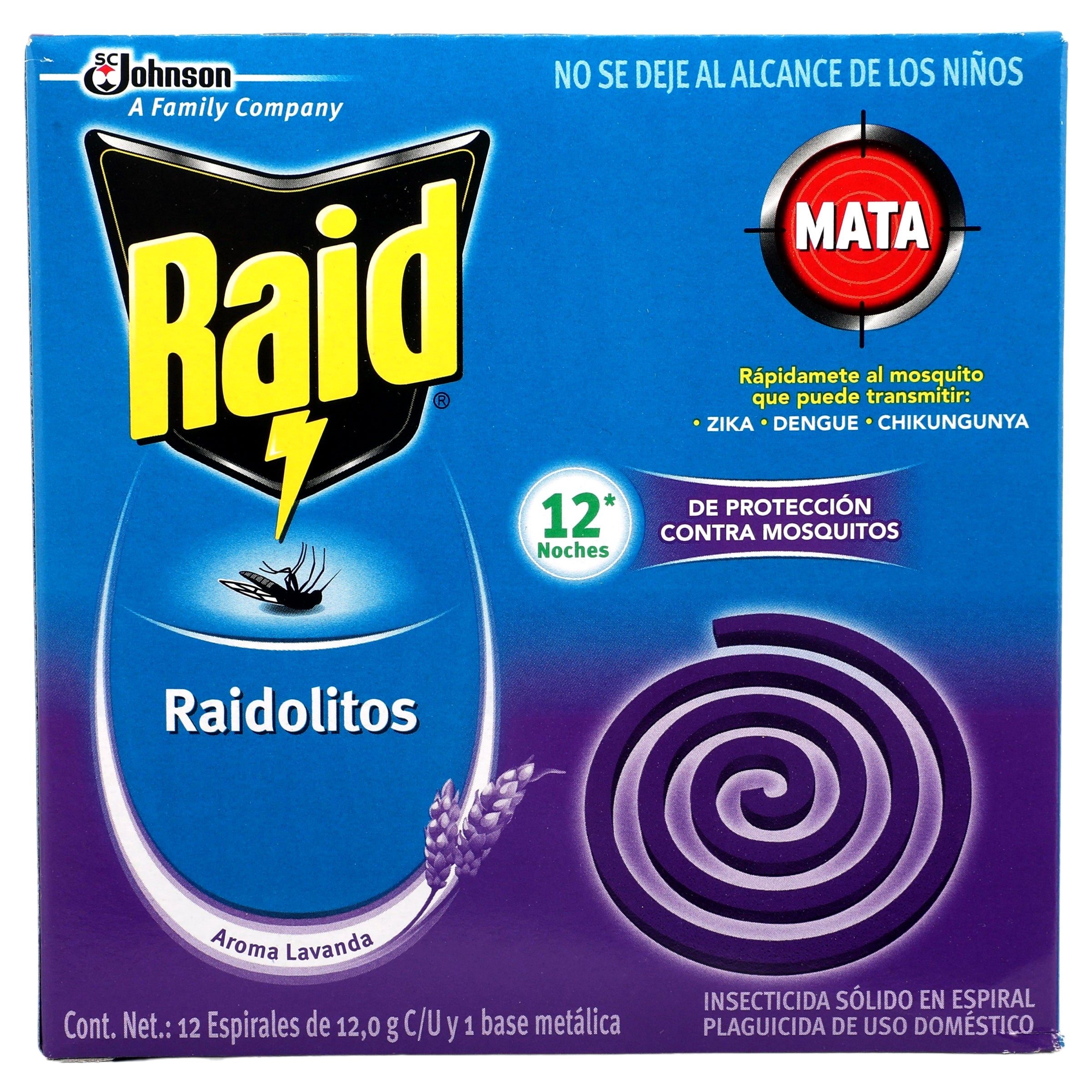 Espirales Raidolitos lavanda 120 gr