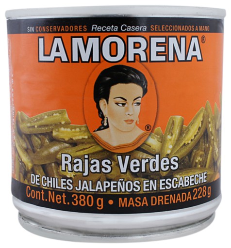 Chiles rajas La Morena 380 gr