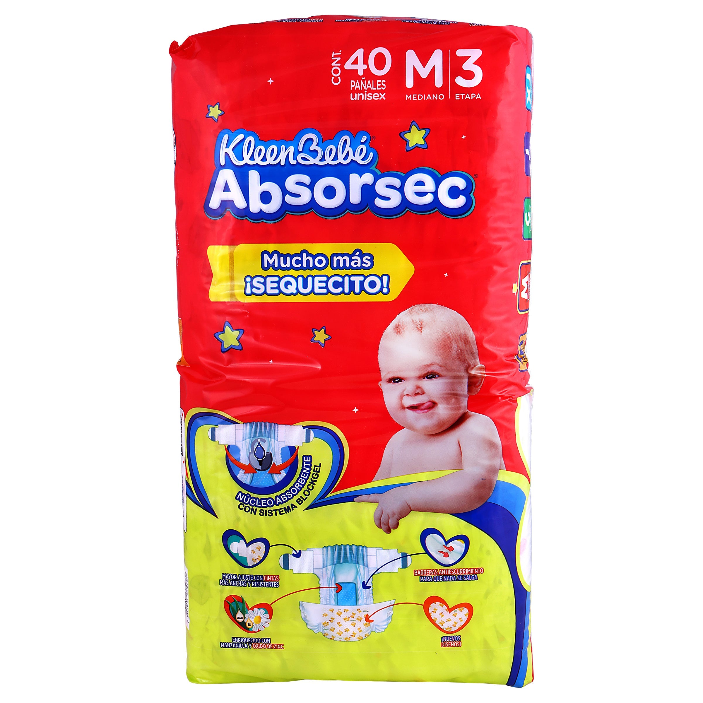 Pañal KB Absor Sec med 40 pz