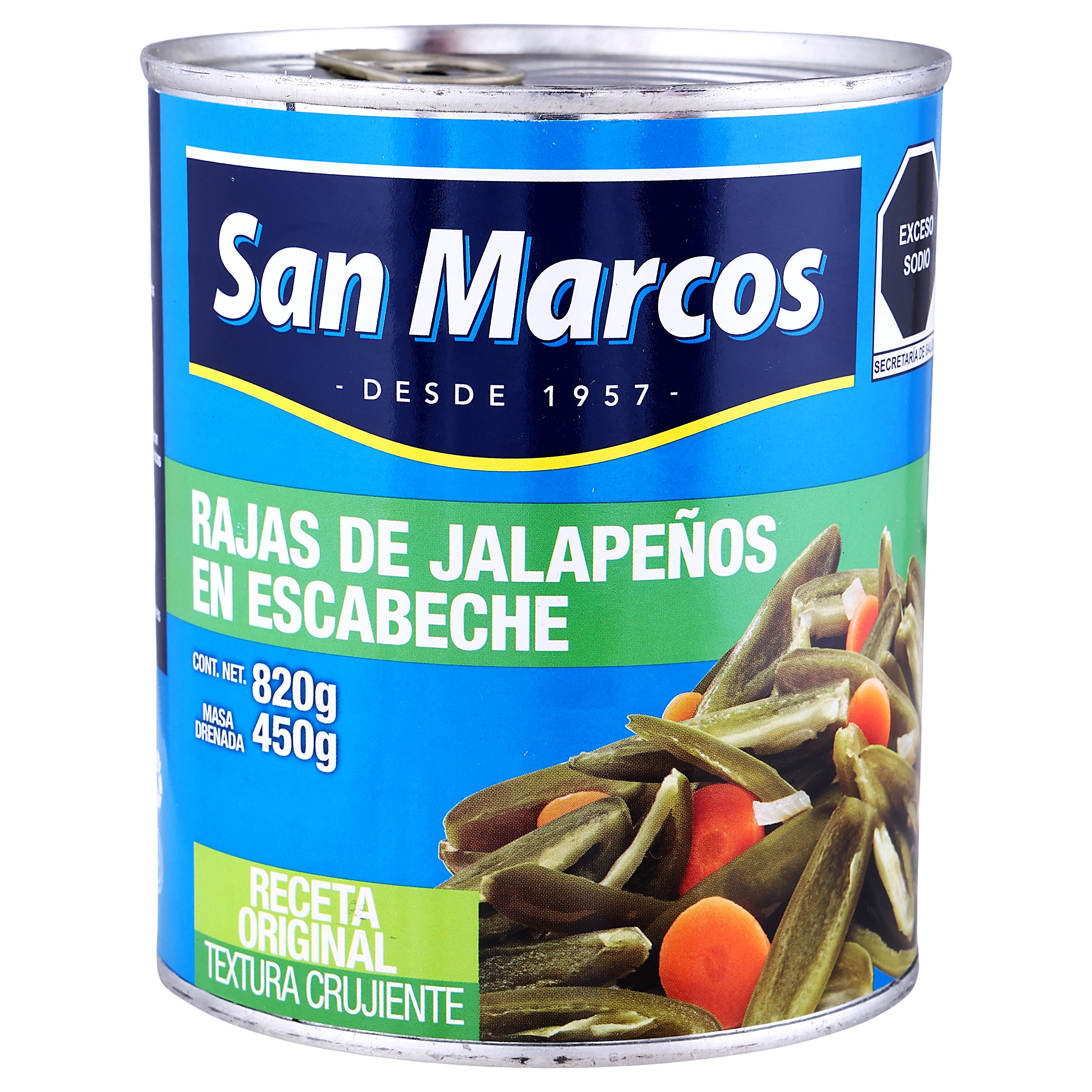 Chiles rajas San Marcos 820 gr