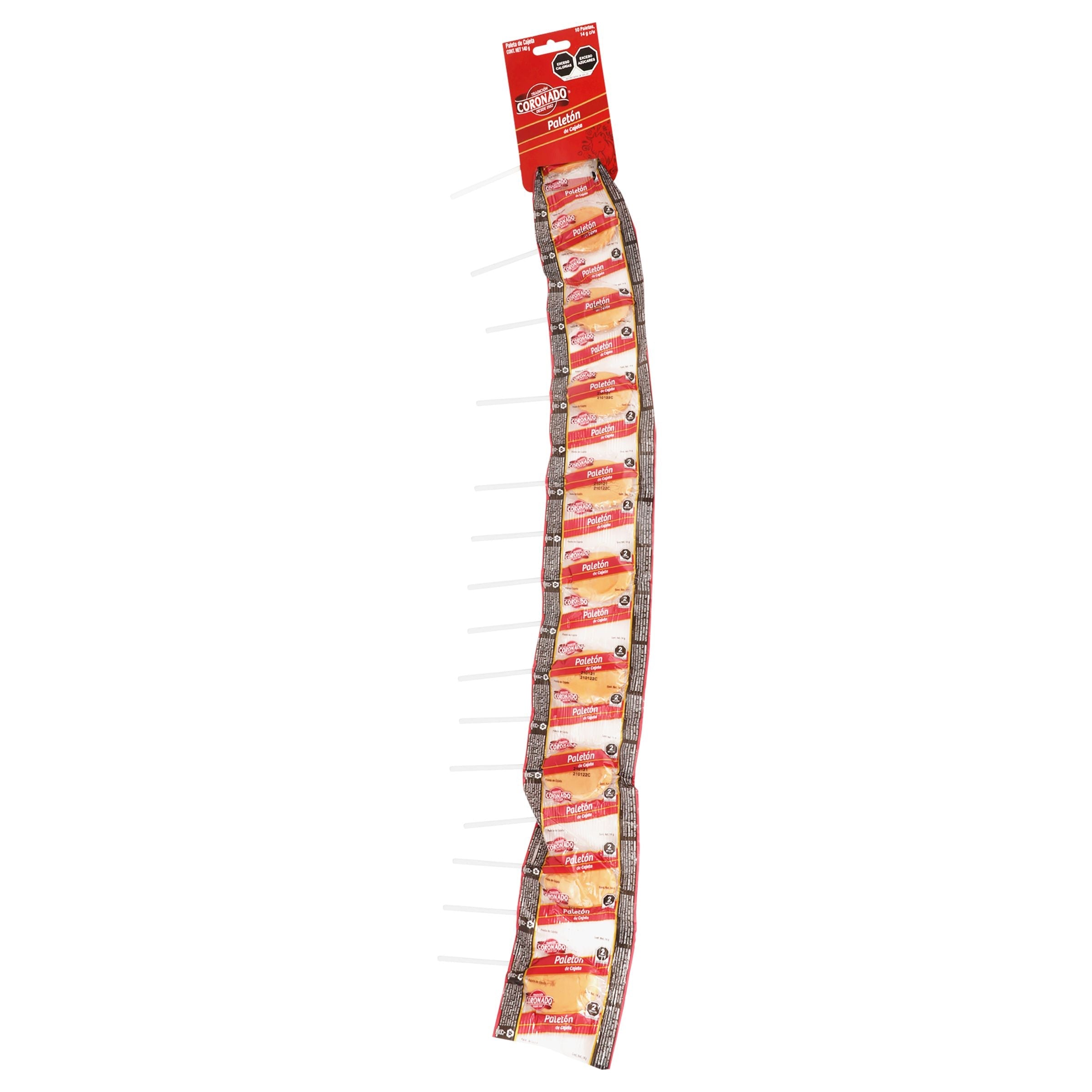 Paleta de cajeta Coronado tira 10 pz