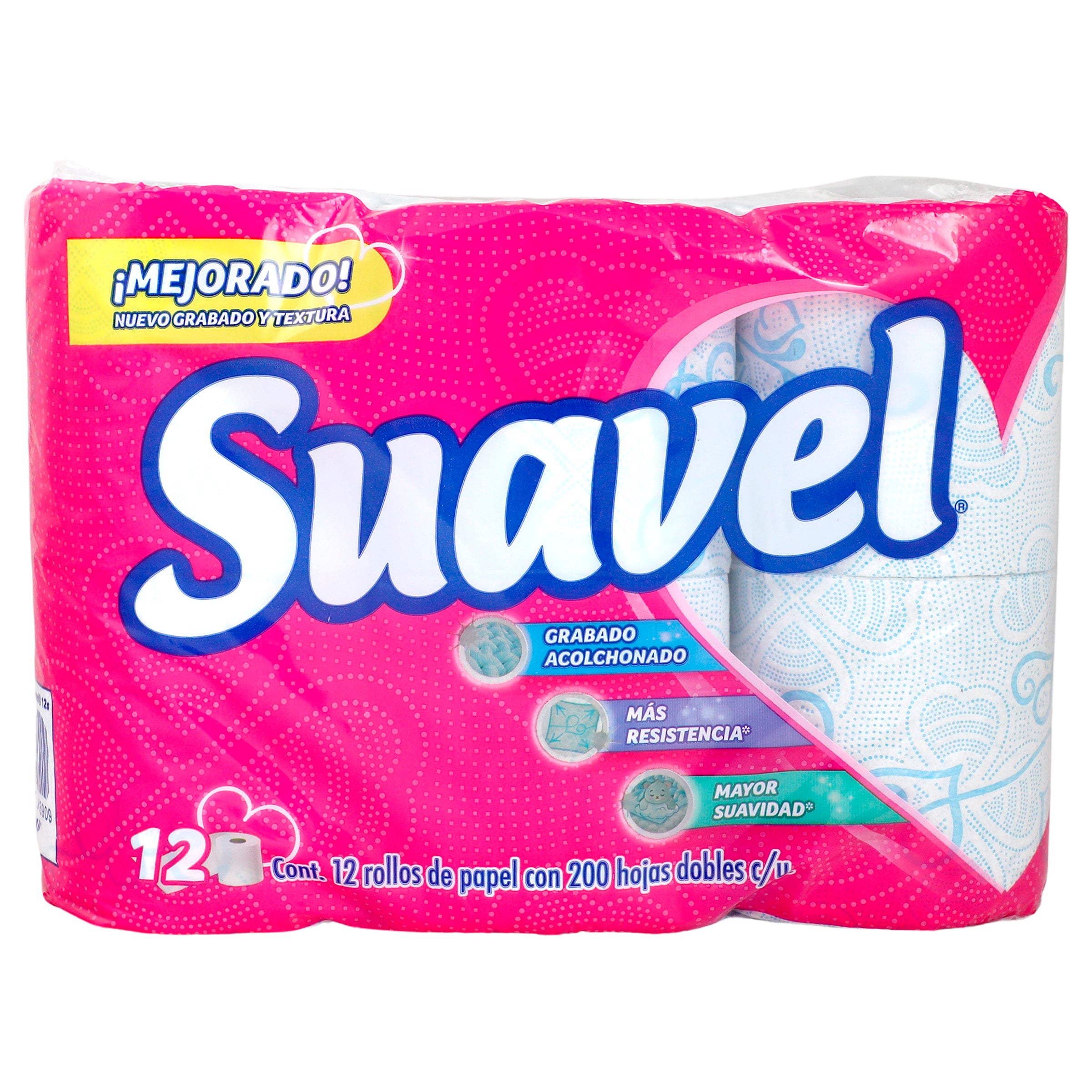 Papel Suavel 200 hj 12 rollos
