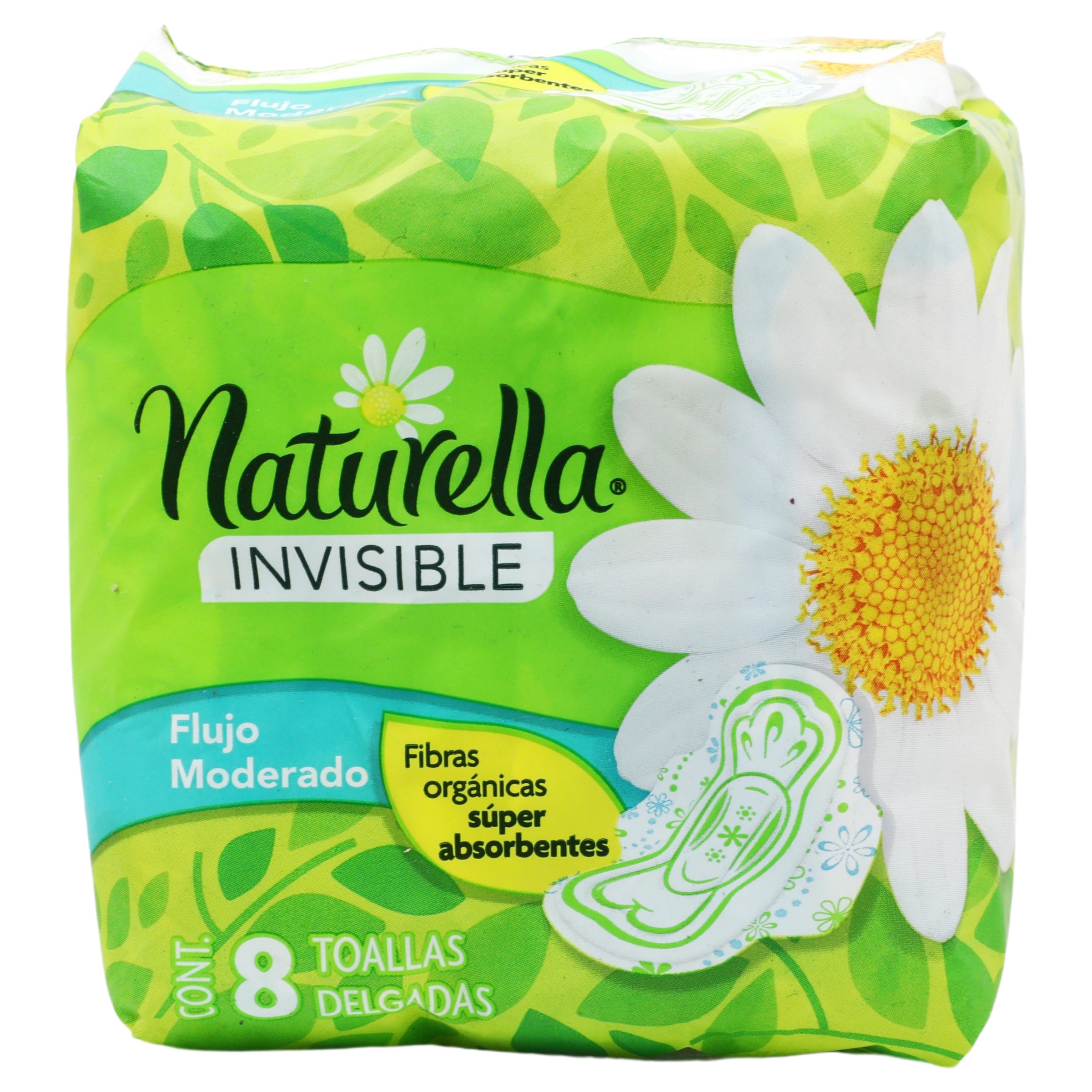 Toalla Naturella invisible con alas 8 pz