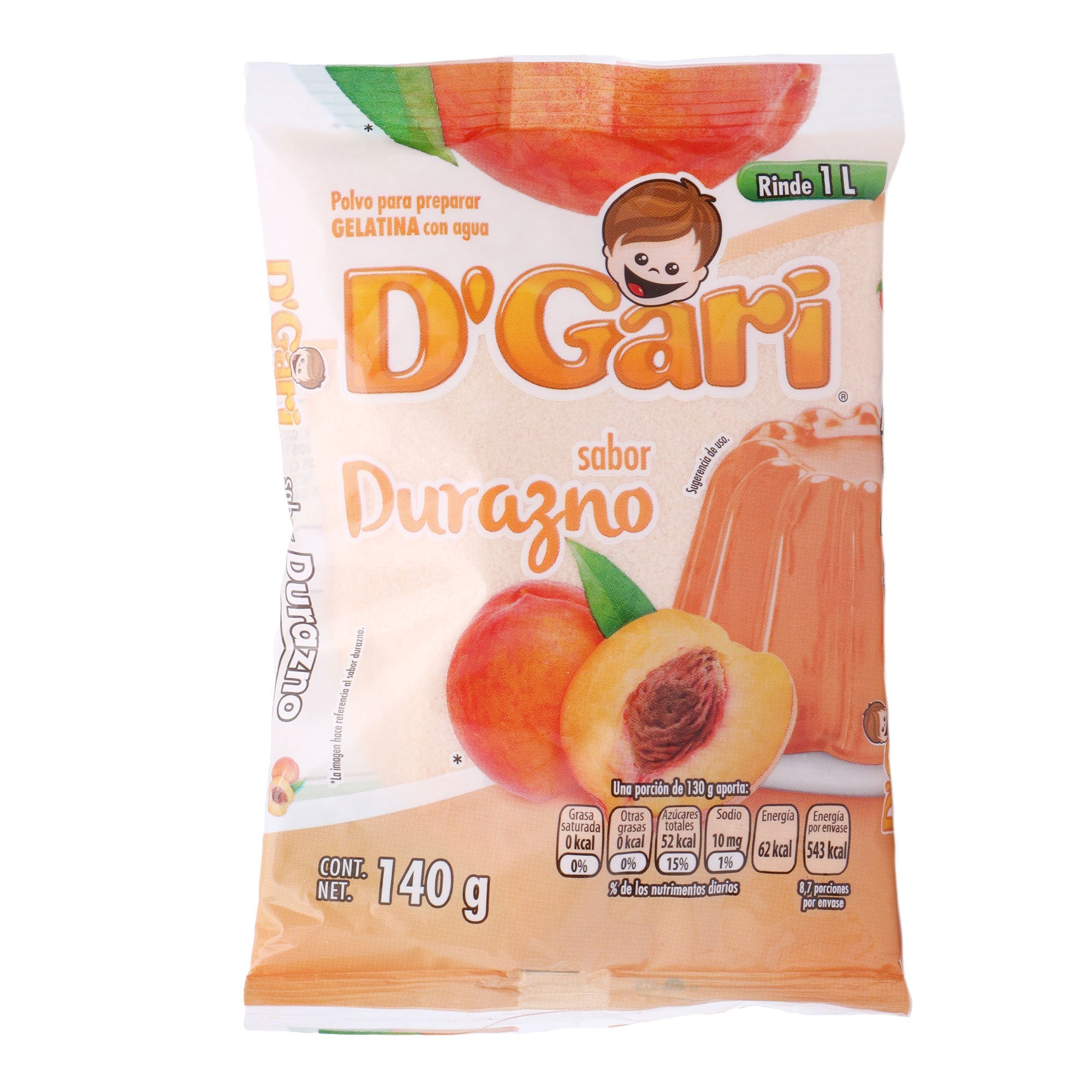 Gelatina D Gari durazno 120 gr