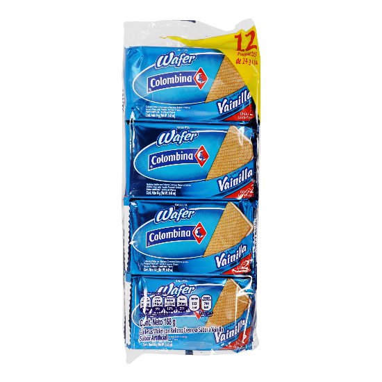 Ga. wafer Colombina vainilla 168 gr