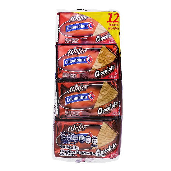 Ga. wafer Colombina chocolate 168gr
