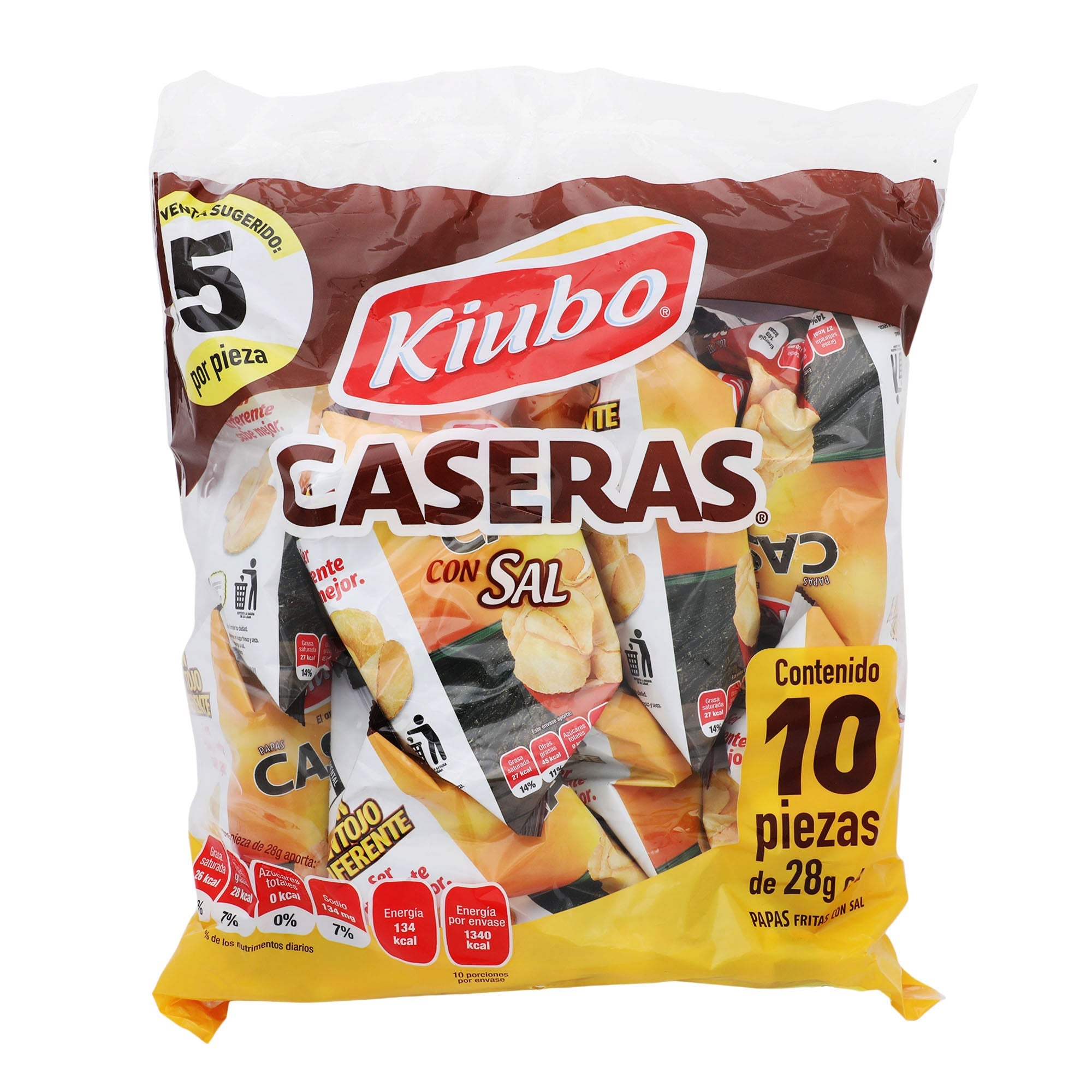 Kiubo papas caseras con sal 10 pz