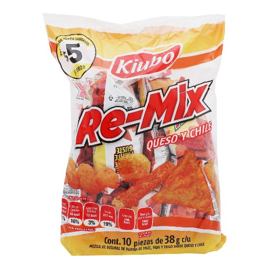 Kiubo remix queso bolsa 10 pz