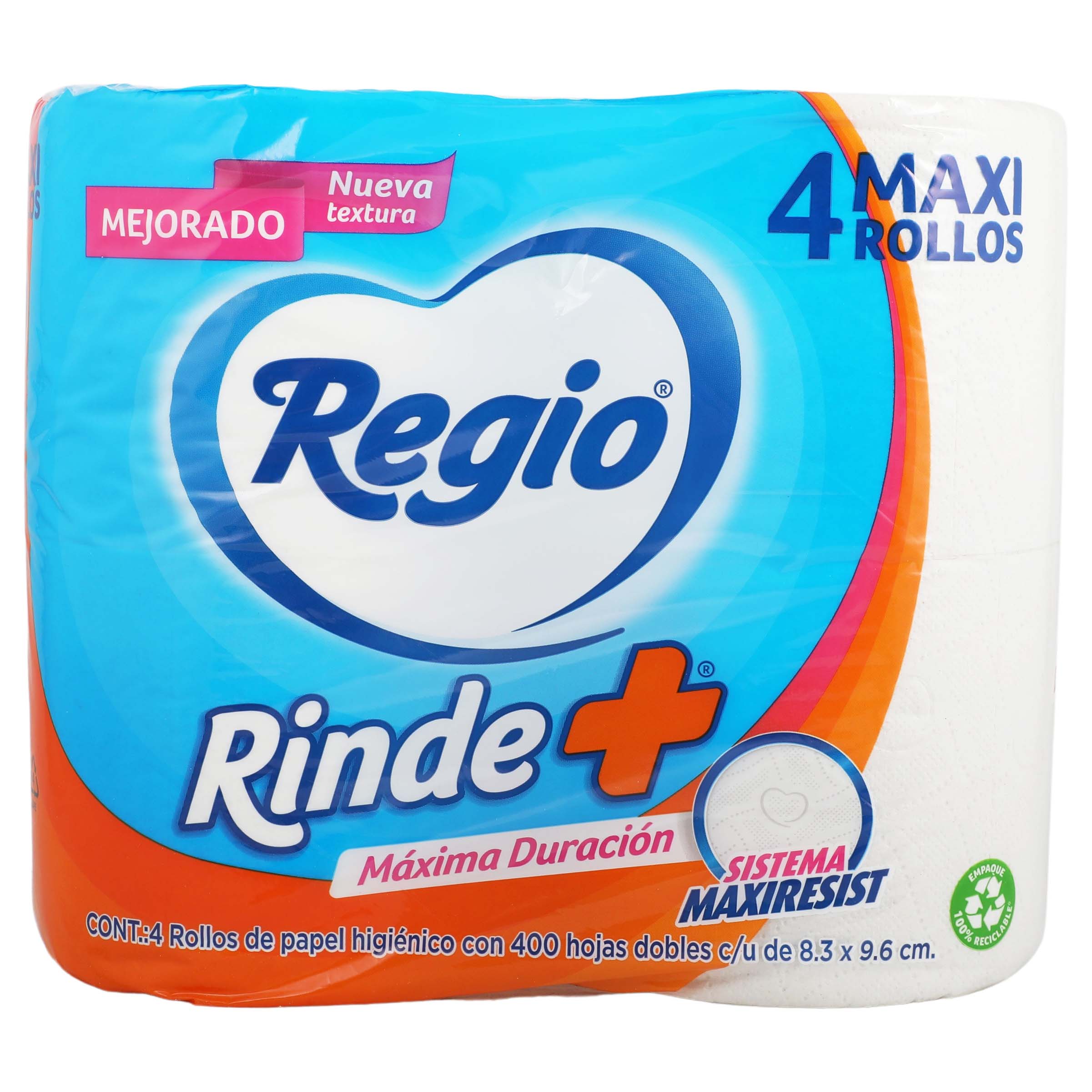 Papel Regio rinde+ 400 hj 4 rollos