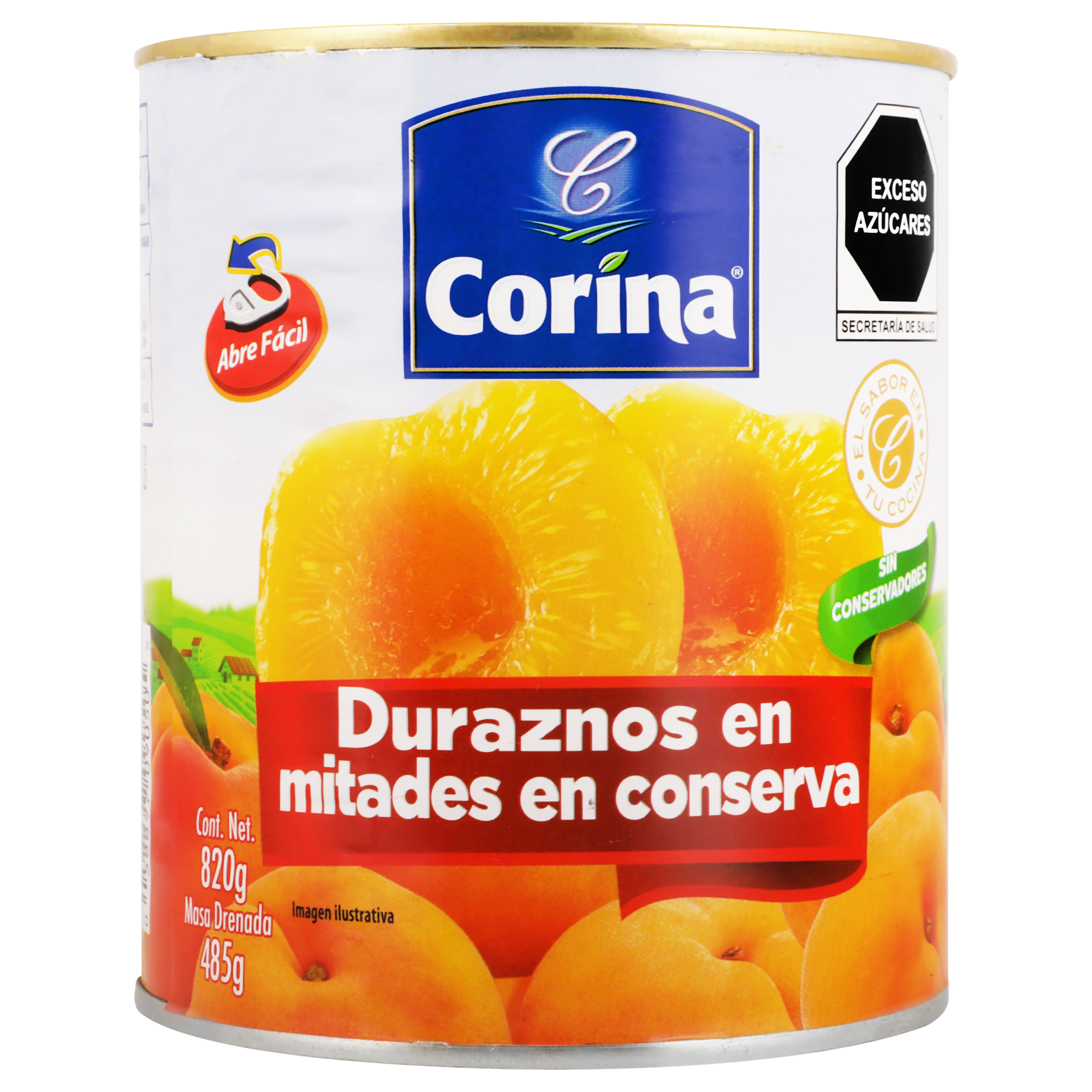 Duraznos mitades Corina 820 gr