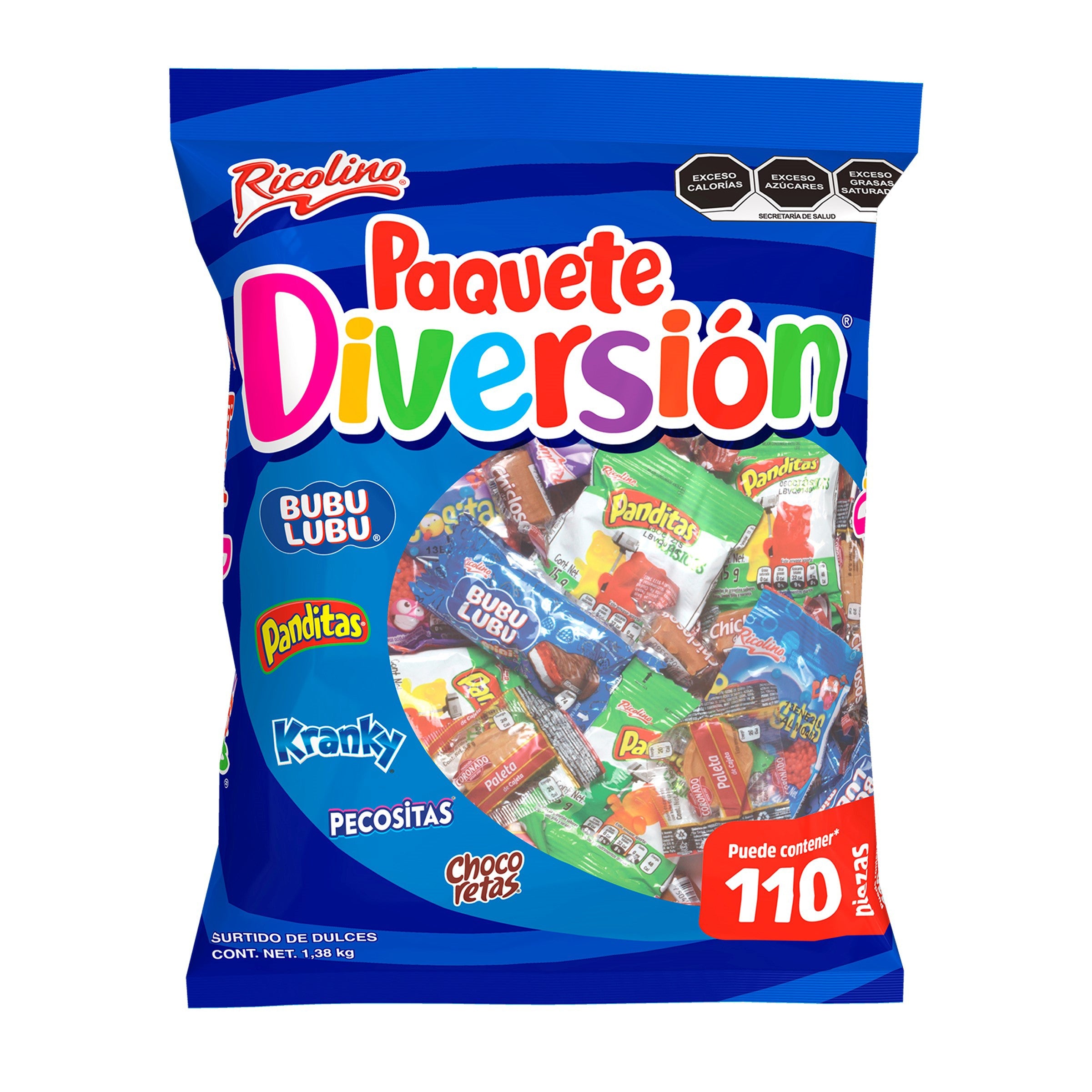 Paquete diversion surtido Ricolino 1.38 kg
