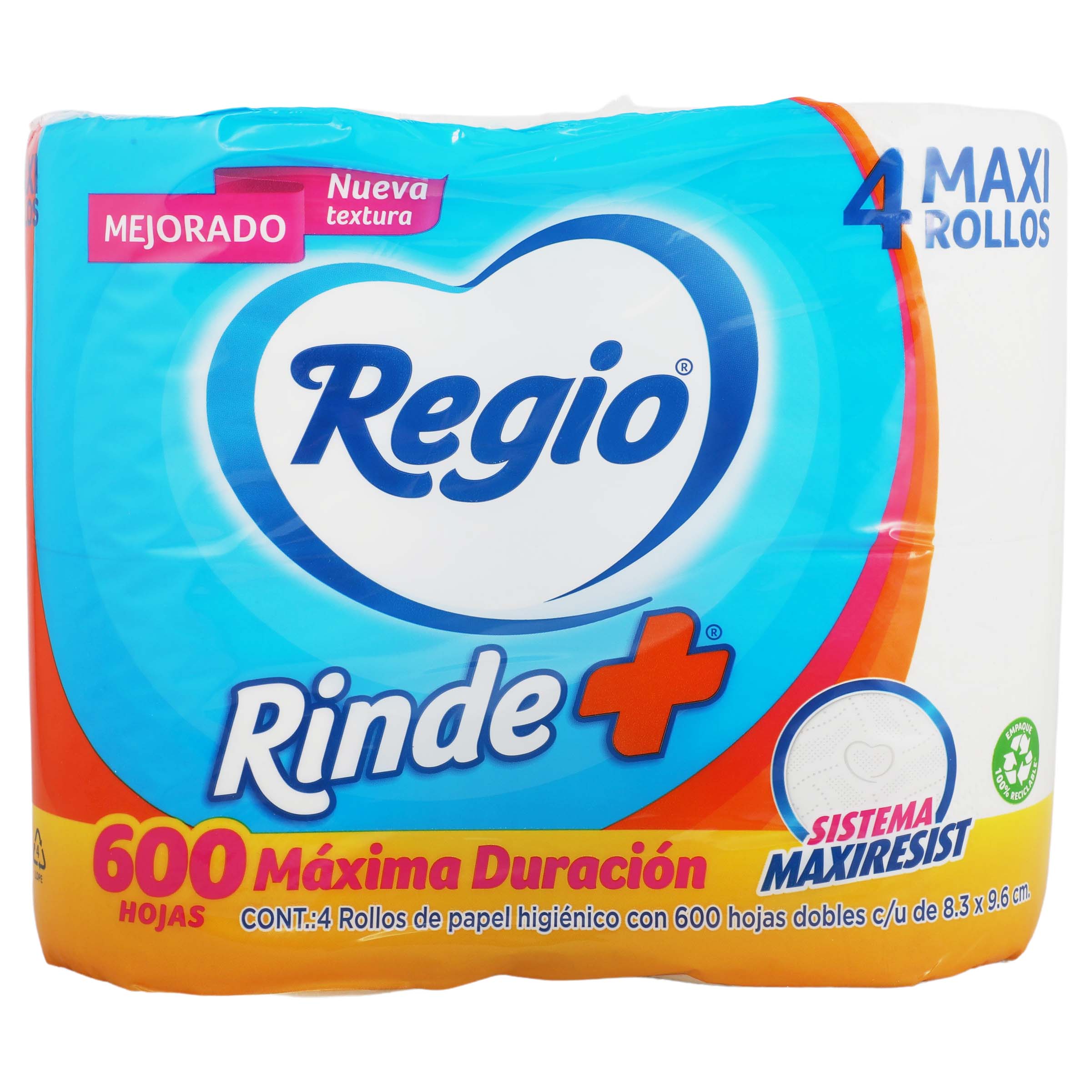 Papel Regio rinde+ 600 hj 4 rollos