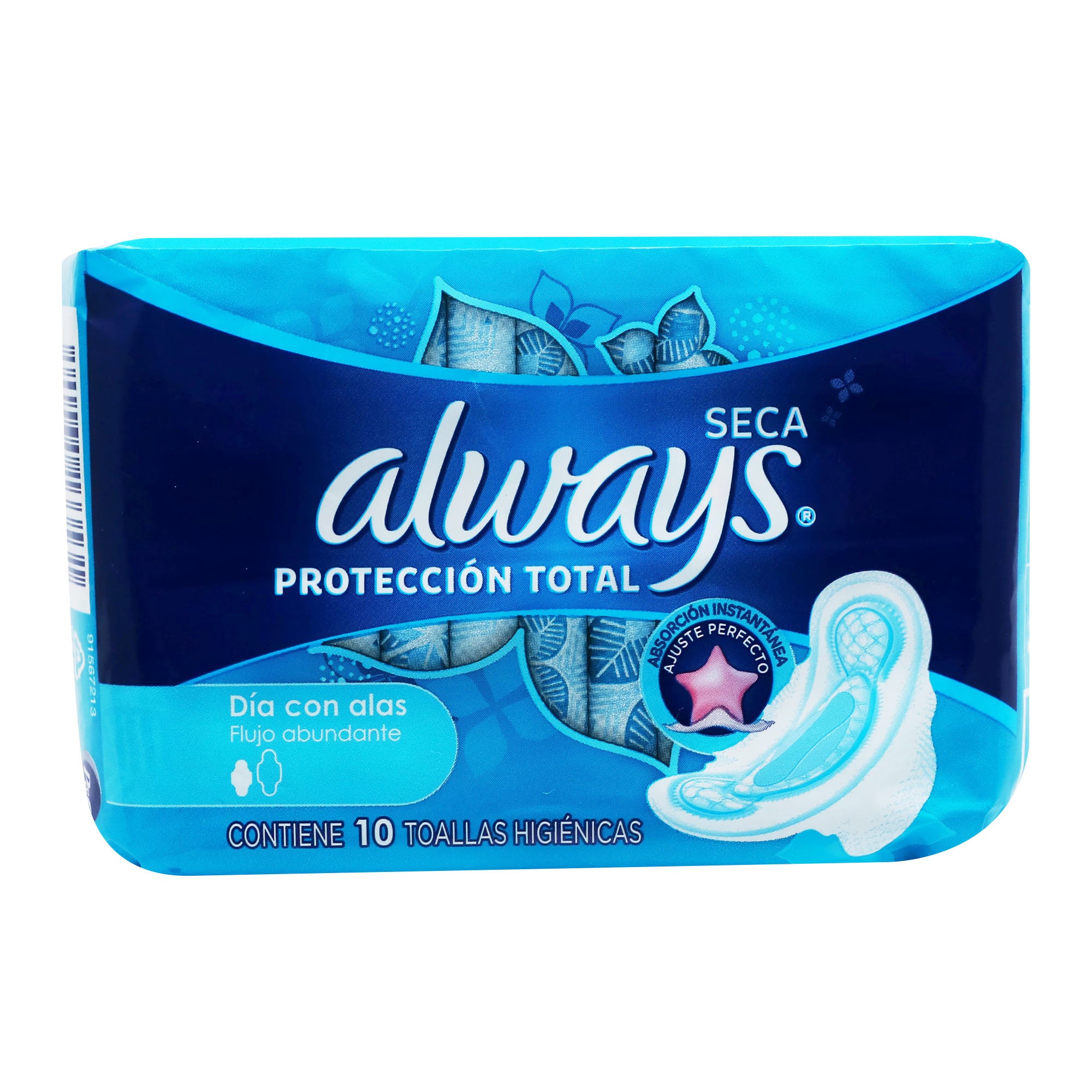 Toalla Always normal seca c/alas 10 pz