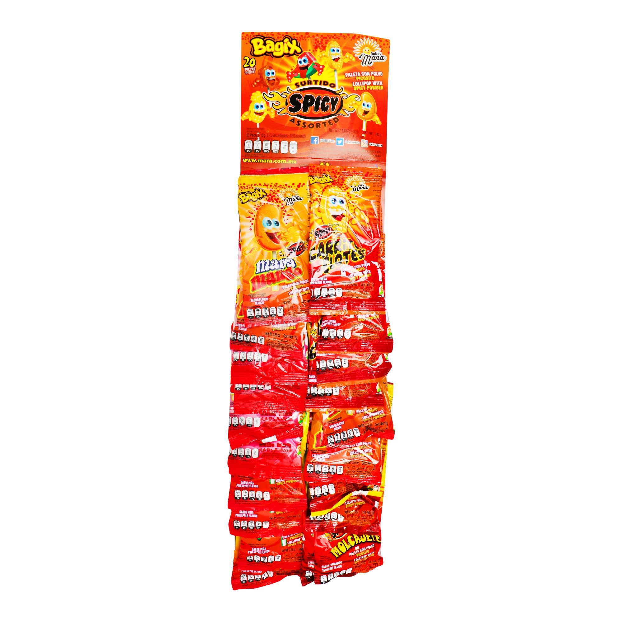 Paleta bagix surtido enchi Mara 20 pz