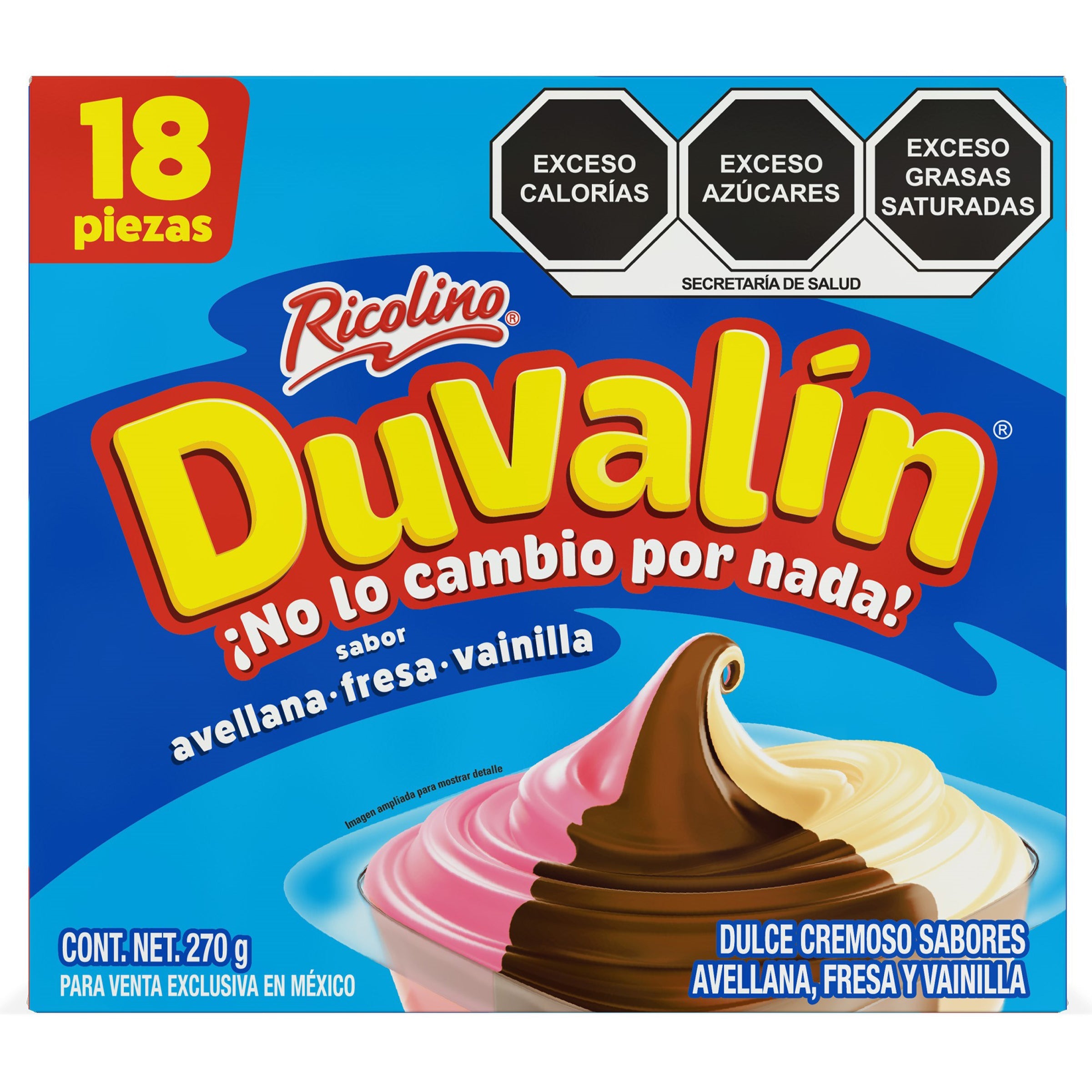 Duvalin tri sabor 18 pz