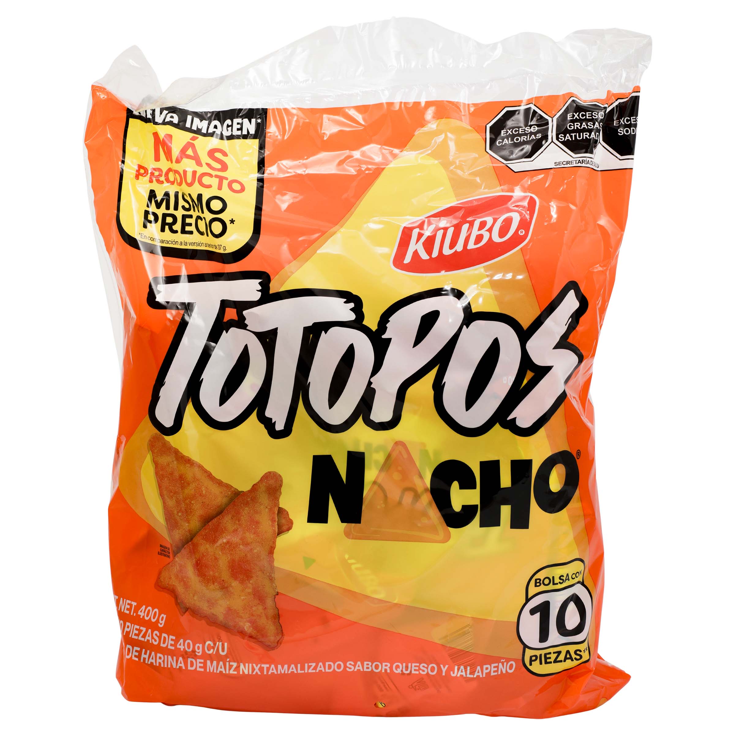 Kiubo totopos nacho 10 pz